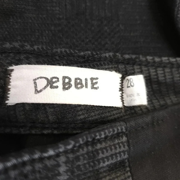 Textile Elizabeth & James Ankle Skinny Jeans Debbie Black Plaid Denim - Picture 5 of 7